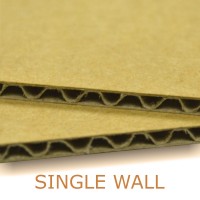 Single wall brown cardboard